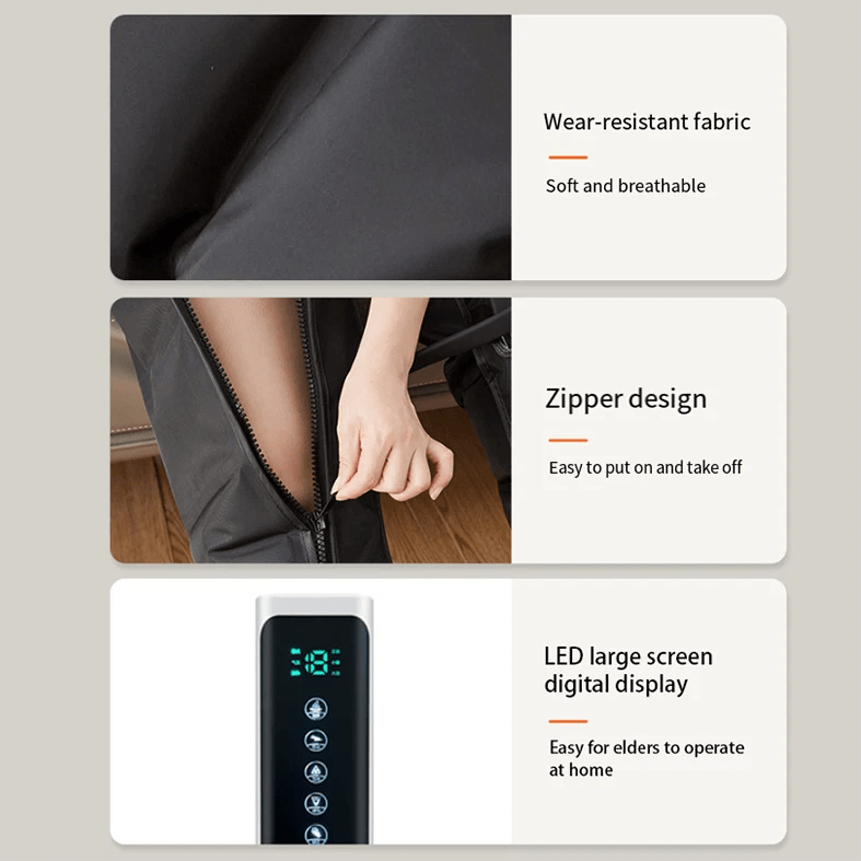 BioHealingβ’ Leg Heat Air Compression Massager: Boost Foot & Calf Circulation!