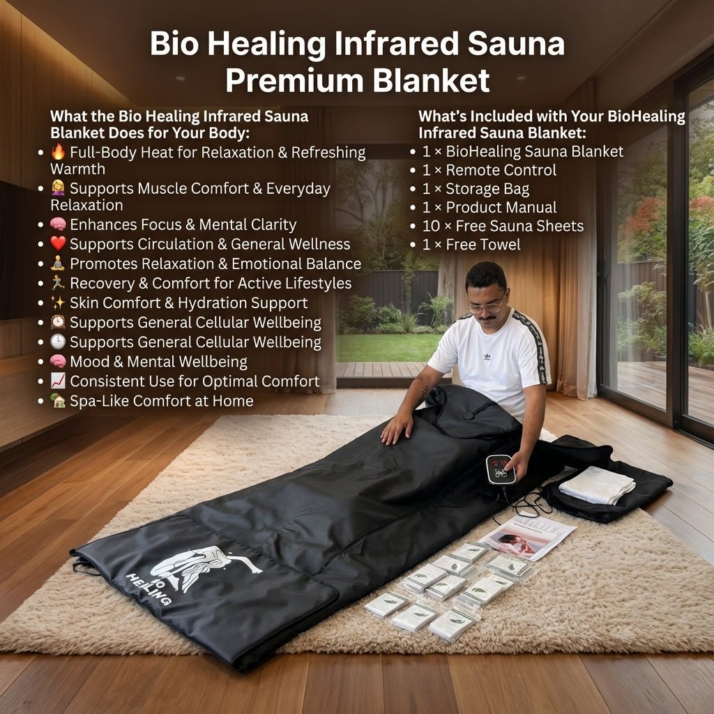 Infrared Sauna Blanket – Far Infrared FIR, Portable, Low EMF | Bio Healing