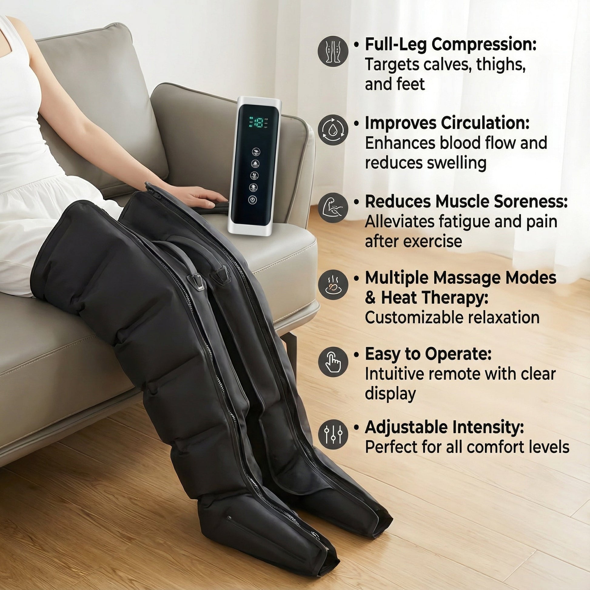 Leg Heat Air Compression Massager