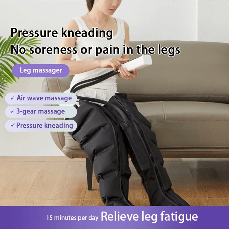 BioHealing™ Leg Heat Air Compression Massager: Boost Foot & Calf Circulation!