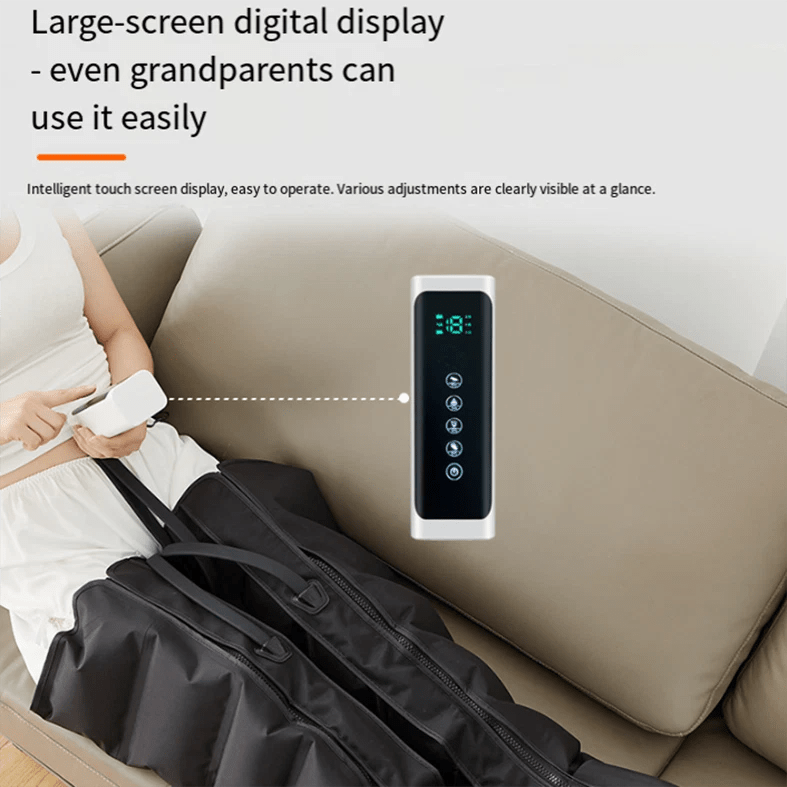 BioHealing™ Leg Heat Air Compression Massager: Boost Foot & Calf Circulation!